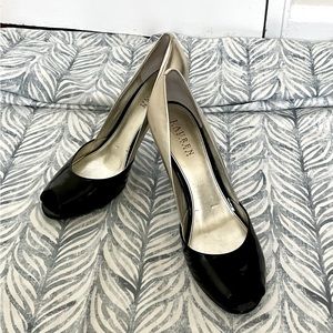 Ralph Lauren Silver and Black Pumps